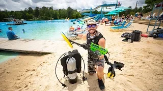 Exploring Busy WATERPARK For Lost Treasure!!! (Water Slide) | Jiggin' With Jordan