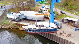 Our Boat Project goes into the Water - Week 30 -  Vintage Yacht Restoration Vlog