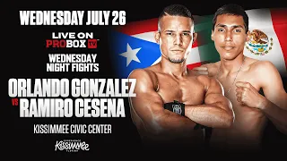 Live on ProboxTV Orlando Gonzalez VS Ramiro Cesena