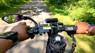 riding with Ken on my Ebkarocy 14 inch E-bike for mental health