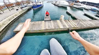 TORONTO ROOFTOP PARKOUR ESCAPE FROM SECURITY. POV🇨🇦