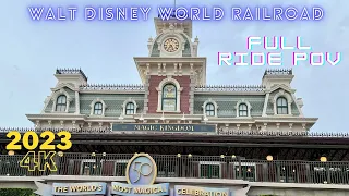 4K Walt Disney World Railroad Full Ride Experience POV Grand Circle Tour Magic Kingdom July 3rd 2023