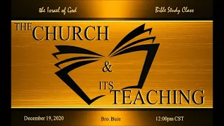 IOG - "The Church and Its Teaching" 2020