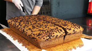 100명이 먹을 수 있는 초대형 대만카스테라! (녹차, 초코) / A huge Castella for 100 People! (Green tea, Chocolate) - Korean