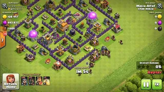 World record Town hall 7  best attack and defense strategy .