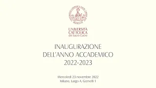 🔴 LIVE! INAUGURAZIONE DELL’ANNO ACCADEMICO 2022-2023