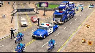 US Police Car Transporter Plane: Truck Sim Games | Android Gameplay