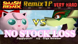 Smash Remix - Classic Mode Remix 1P Gameplay with Jigglypuff (VERY HARD) No stock loss