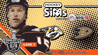 Predators vs Ducks: Game 7 (NHL 16 Hockey Sims)