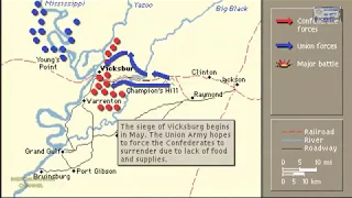 CAMPAIGN OF VICKSBURG ANIMATION ON A MAP