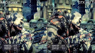 Gears Of War Ultimate Edition Pc DX12 GTX 980 TI Vs AMD Fury X Frame Rate Comparison