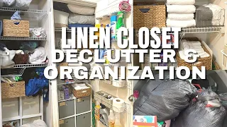 LINEN CLOSET ORGANIZATION IDEAS, DECLUTTERING AND MAKEOVER