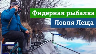 Ловля леща фидером на зимней реке