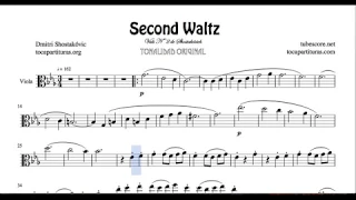 Second Waltz Sheet Music for Viola by Shostakovich