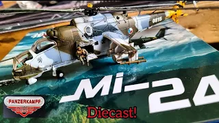 Diecast MI 24 Hind Helicopter gunship, Panzerkampf 1/72. Unboxing and Review