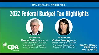 2022 Federal Budget Tax Highlights Webinar