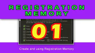 Registration Memory 01 - create and using (Genos, Tyros, PSR S, PSR SX)