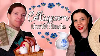 Cottagecore Thrift Haul 🧺 Vintage Cottage Home Decor🍃👒🐇