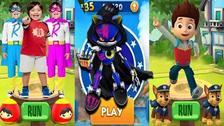 Tag with Ryan vs Sonic Dash vs PAW Patrol Ryder Run - Reaper Sonic EXE Metal Sonic - All Characters