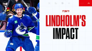 Elias Lindholm's impact in Canucks' Game 1 victory over Predators