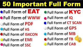 50 FULL FORMS | 50 Most Important GK Full Forms | Full form General Knowledge | Full Form GK