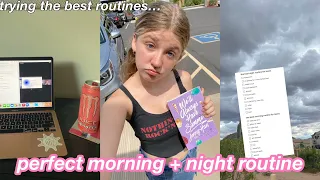 trying the perfect morning and night routines for teens ☀️🌙