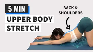 5 min UPPER BODY STRETCHES After Workout (Upper Body, Back & Shoulders)