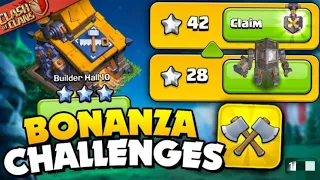 Easily 3 Star the Bonanza Challenges  Builder Hall 4 (Clash of Clans) #coc #gameplay