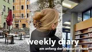 weekly diary || am anfang der klausurenphase