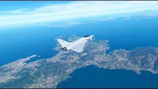 Eurofighter Typhoon del 4° Stormo dall'isola d'Elba alla base aerea di Grosseto