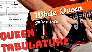 White queen guitar solo lesson tutorial tab