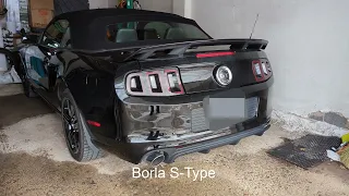 2014 Mustang GT Borla S Type vs Stock Cold Start and Light Revs