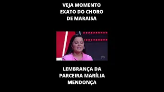 👉VEJA momento exato do CHORO de Maraisa - LEMBRANÇA da parceira Marília Mendonça no The Voice Kids