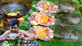 Cooking Softshell turtle Recipe - Cook Shell Turtle eat with Chili Sauce