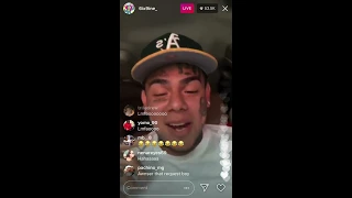 6ix9ine Tries To Fight Trippie Redd (Instagram live)