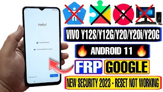 New Security 2023 - VIVO Y12s/Y12g/Y20/Y20i/Y20g/Y20s FRP Bypass Android 11 Without PC | Reset Not