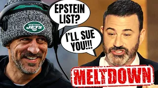 Woke Loser Jimmy Kimmel Has MELTDOWN Over Aaron Rodgers, Threatens To SUE Him Over Epstein List