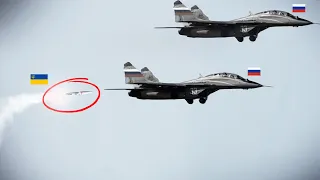 Scary moment! Two Russian MiG-29k fighter pilots died instantly after being hit by Ukrainian missile