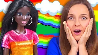 САМАЯ ТЕМНАЯ БАРБИ! Что с ногами😱 Обзор куклы Barbie Fashionistas Rainbow Sparkle/ распаковка