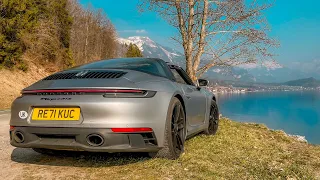 Porsche 911 Targa GTS (992) Review - London To Switzerland Roadtrip! 🇨🇭