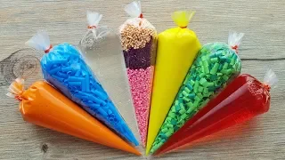 Making Slime Piping Bags - Satisfying Crunchy Slime #78