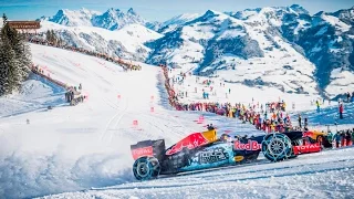 Background Max Verstappen F1 Snow Demo Red Bull RB7 Hahnenkamm, Kitzbühel, 14/01/2016