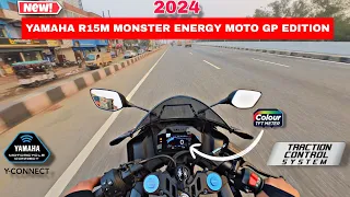New 2024 Yamaha R15 M Monster Energy Moto GP Edition : Detailed & Ride Review ⚡#monsterenergy #r15m
