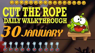 Cut The Rope Daily January 30 | #walkthrough  | #10stars | #solution