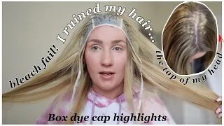 Giving Myself Cap Highlights At Home | BLEACH FAIL