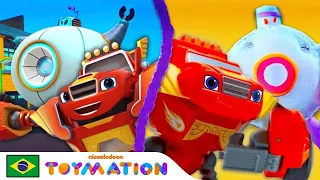 Blaze contra os robôs destruidores! | Os Brinquedos de Blaze e os Monster Machines | @Toymation