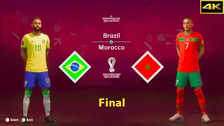 FIFA 23 | BRAZIL vs. MOROCCO | NEYMAR vs. ZIYECH | FIFA WORLD CUP FINAL | [4K]