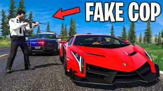 Stealing Cars as Fake Cop on GTA 5 RP