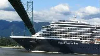 Watching Cruise Ship, the Diamond princess, Zuiderdam & the World in Vancouver on the June 21, 2012