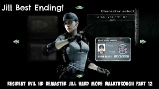 Resident Evil HD Remaster - Jill - Hard Mode Walkthrough Part 12 - Best Ending